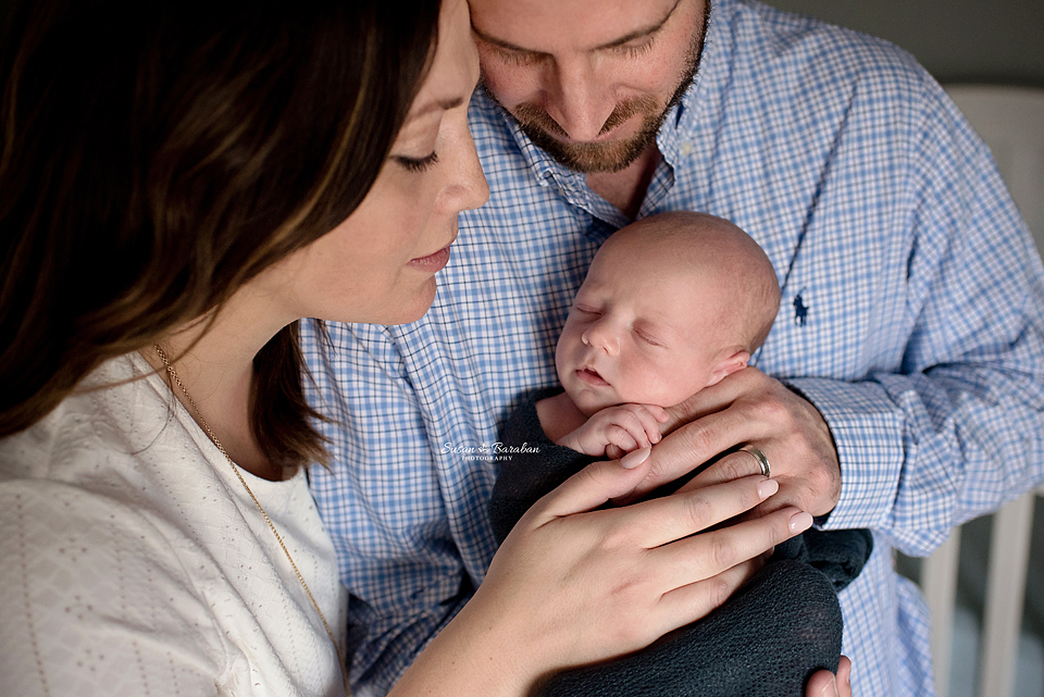 In-home newborn session by Richardson newborn photographer Susan Baraban Photography
